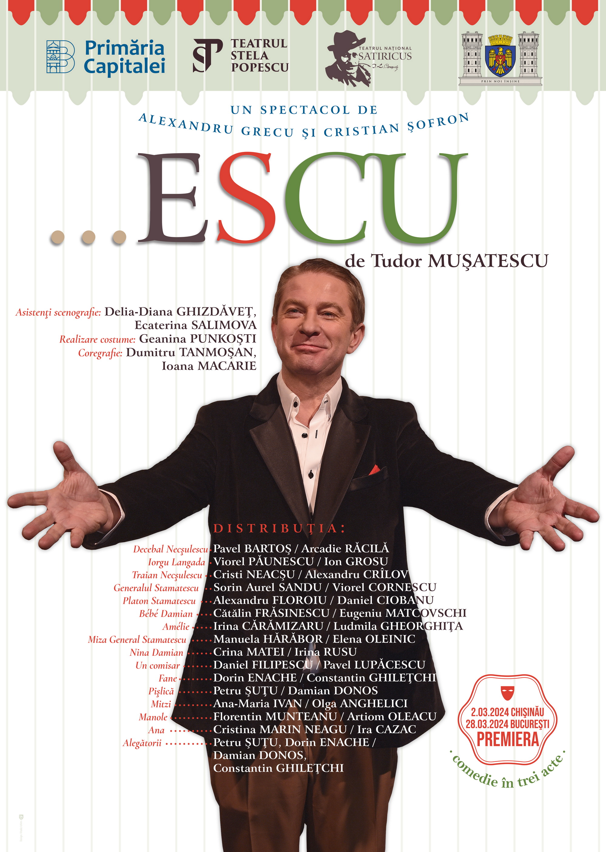 „...Escu” – O Coproducție de excepție între Teatrele din București și Chișinău
